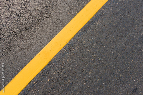 yellow line on the new road © bouybin