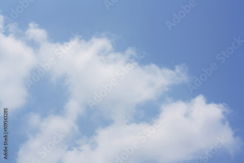fluffy cloud on the blue sky