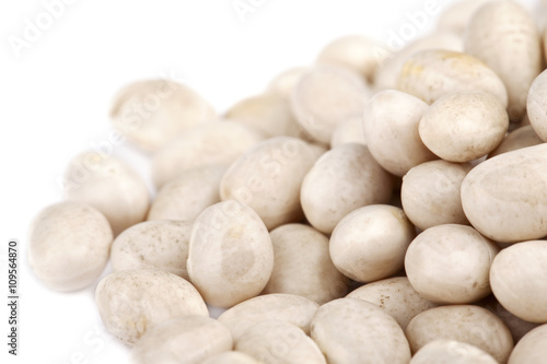 close-up cropped shot of white beans.