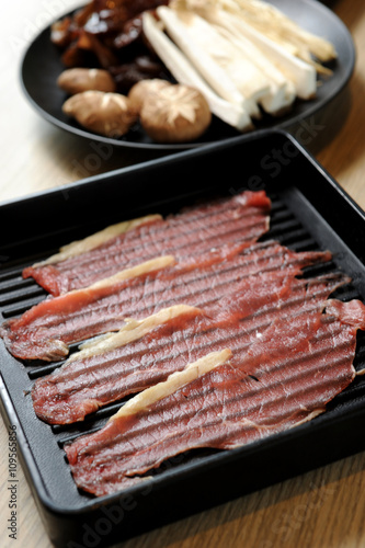 Premium raw beef sliced  Japanese BBQ