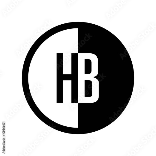 INITIAL CIRCLE HALF LOGO HB