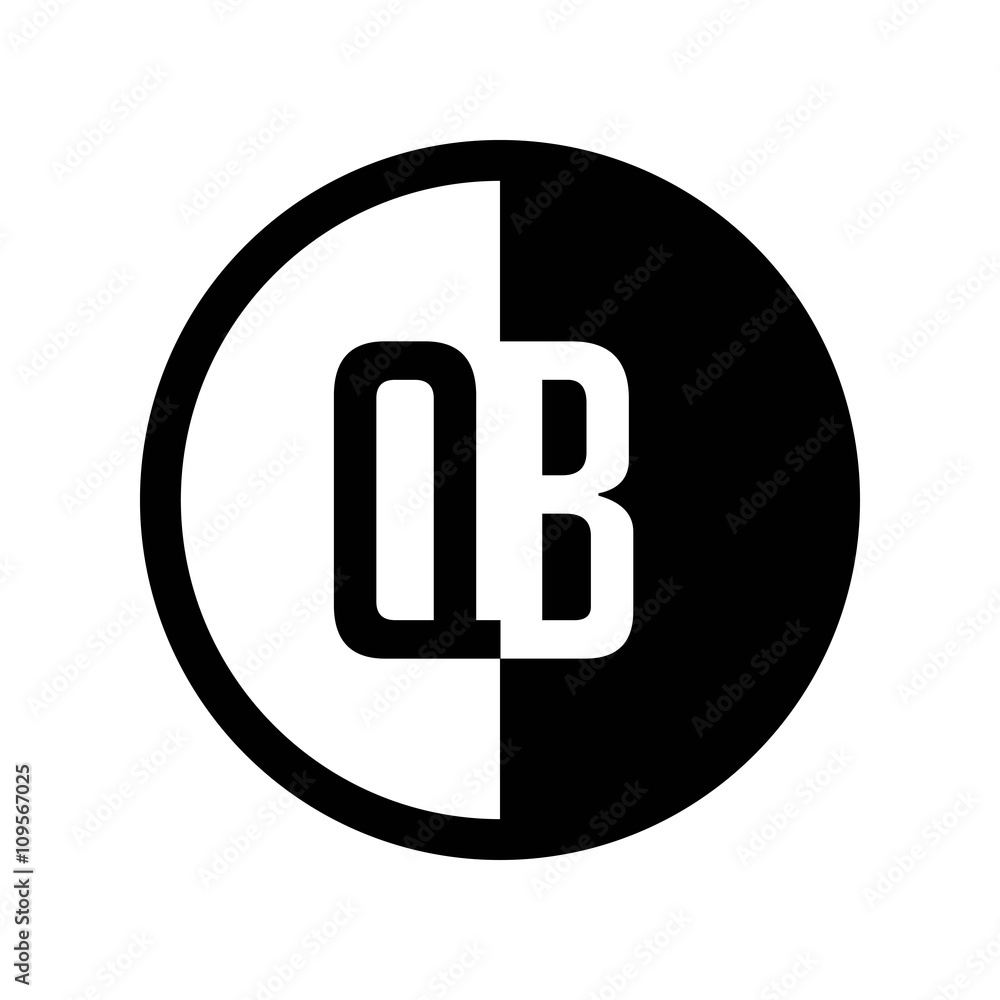 INITIAL CIRCLE HALF LOGO QB