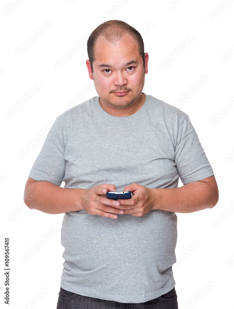 Senior man use of mobile phone Senior man use of mobile phone