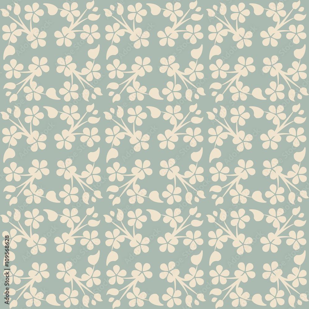 Obraz premium Elegant antique background 335_cross clover leaf vine