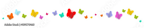 Schmetterlinge bunt reihe welle wellen bunt banner band