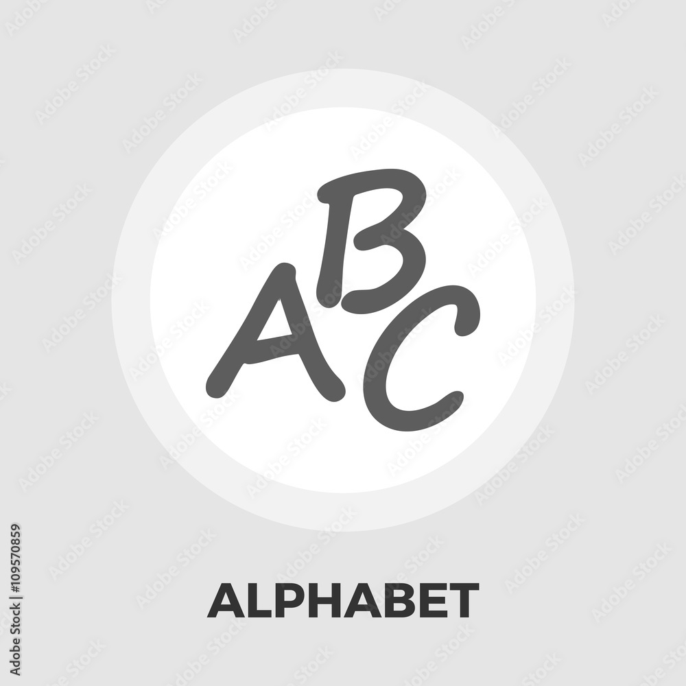 Alphabet flat icon Alphabet flat icon