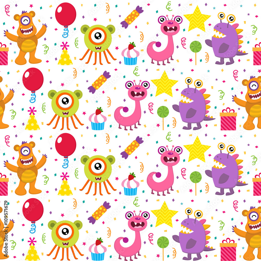 Cute Monsters Seamless Cute Monsters Seamless