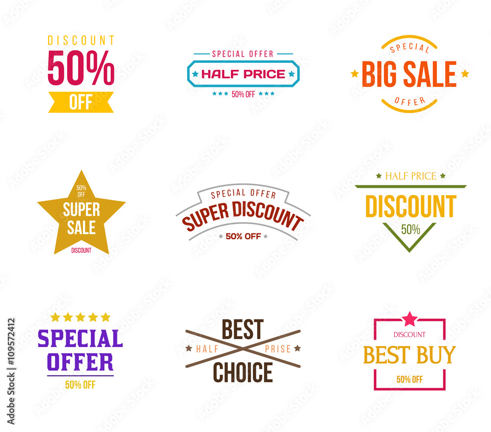 Obraz premium Set of design elements for products or services.