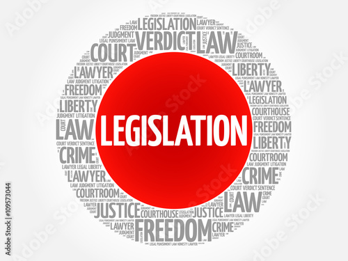 Legislation word cloud concept