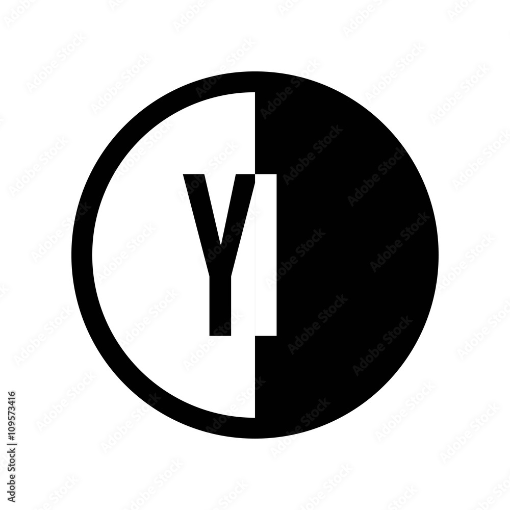 INITIAL CIRCLE HALF LOGO YI INITIAL CIRCLE HALF LOGO YI