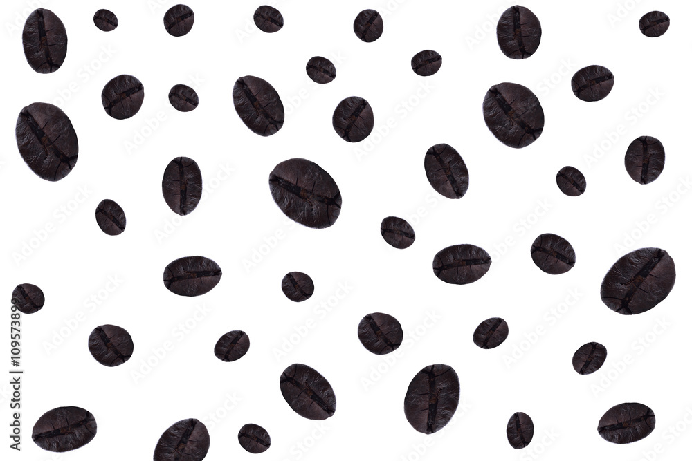 Coffee beans on white background Coffee beans on white background