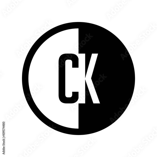 INITIAL CIRCLE HALF LOGO CK