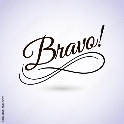 Bravo sign. Vector illustration. Beautiful lettering calligraphy black text. Calligraphy inscription business isolated on white background.