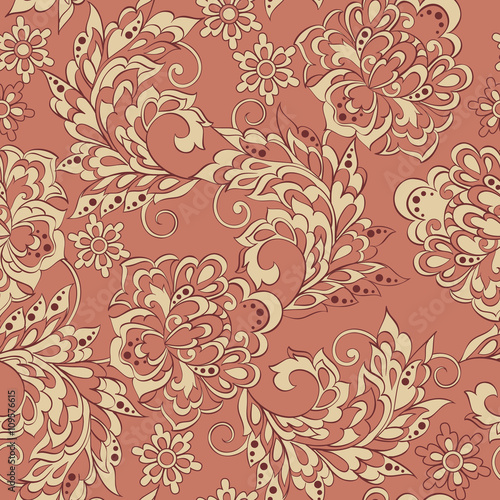 floral seamless pattern. vector background © antalogiya