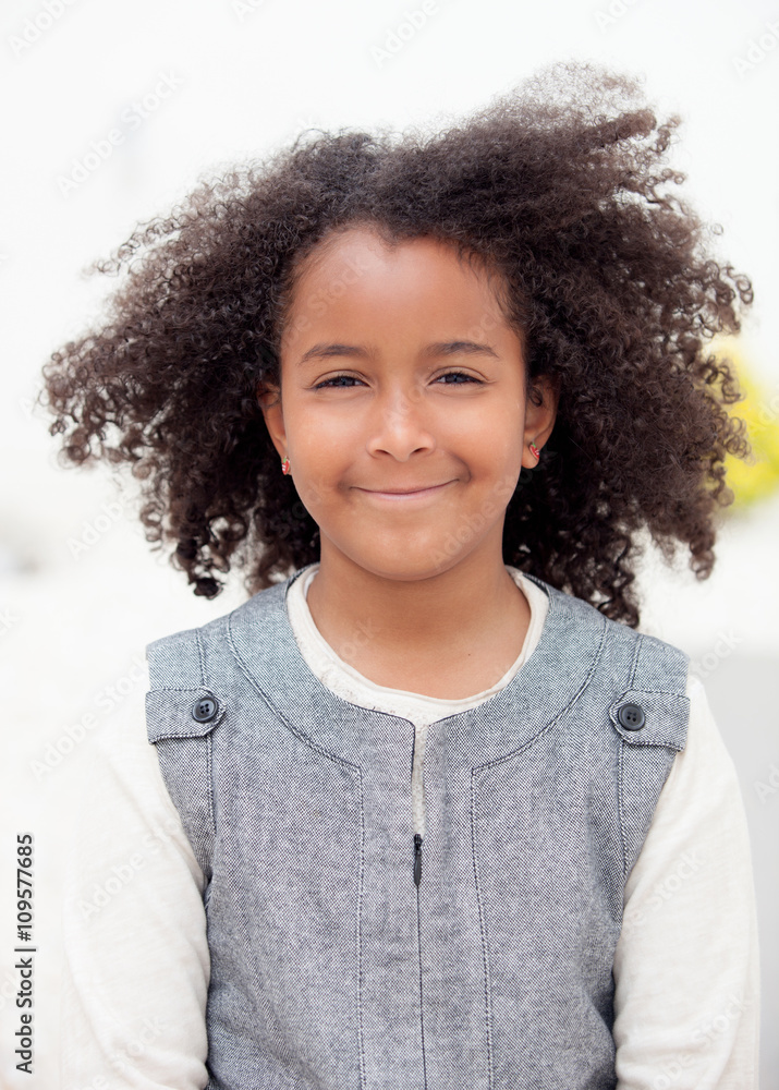 Pretty girl eight years old with beautiful hair Pretty girl eight years old with beautiful hair