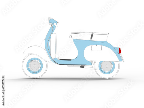 Draw Motor Scooter Symbol contemporary art and logo photo