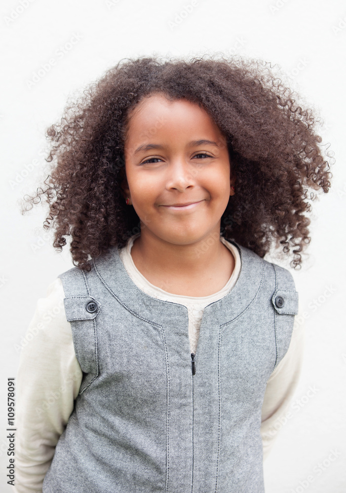 Pretty girl eight years old with beautiful hair Pretty girl eight years old with beautiful hair