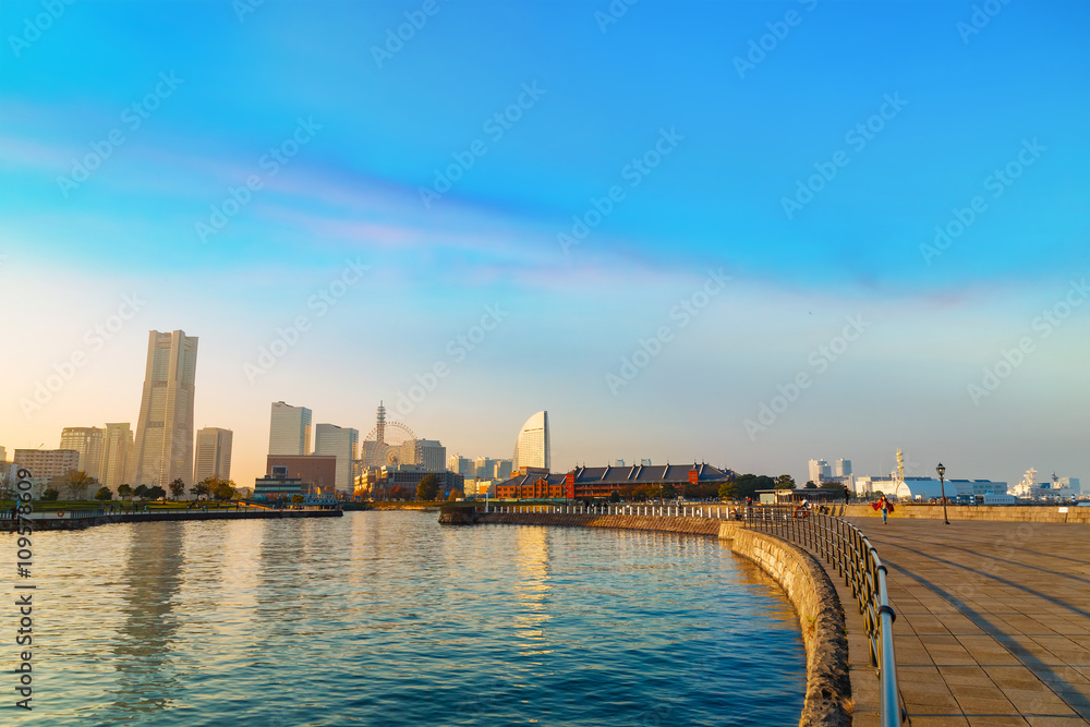 Fototapeta premium Minato Mirai area in Yokohama, Japan