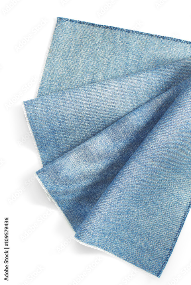 blue jeans denim isolated on white