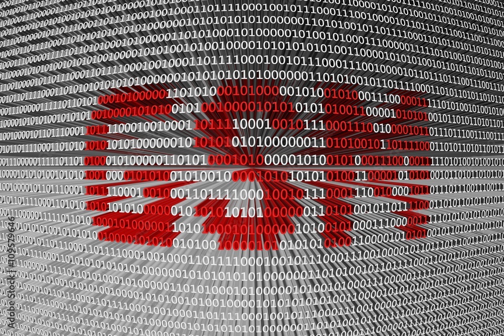 GSM in the form of binary code, 3D illustration GSM in the form of binary code, 3D illustration