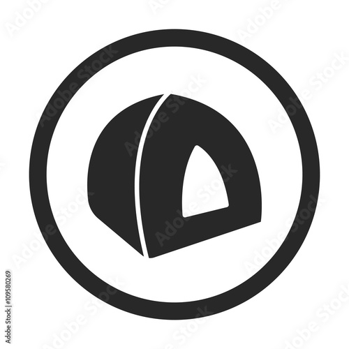 Pet cat house sign simple icon on background