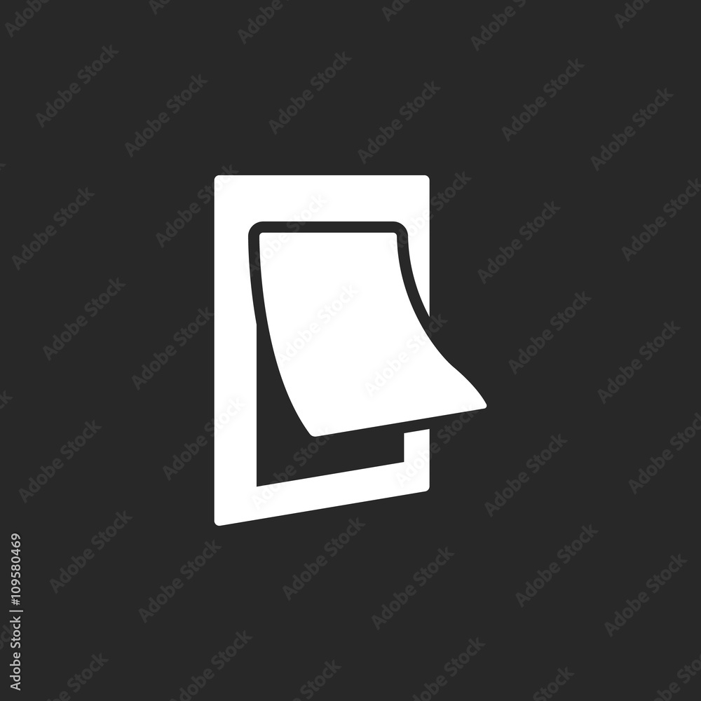 Pet home door sign simple icon on background Pet home door sign simple icon on background