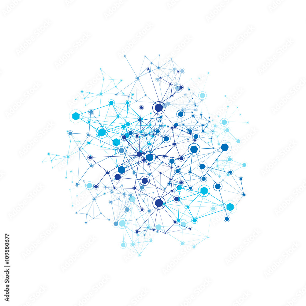 Global Network On White Background - Vector Illustration, Graphic Design. Point And Curve Constructed The Sphere Global Network On White Background - Vector Illustration, Graphic Design. Point And Curve Constructed The Sphere