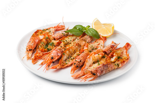 fresh grilled shrimps