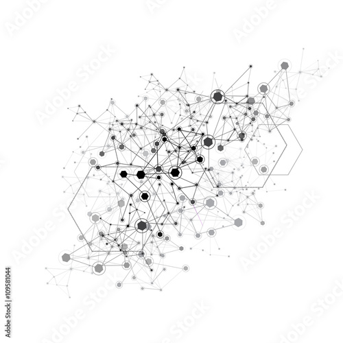 Global Network On White Background - Vector Illustration, Graphic Design Useful For Your Design
