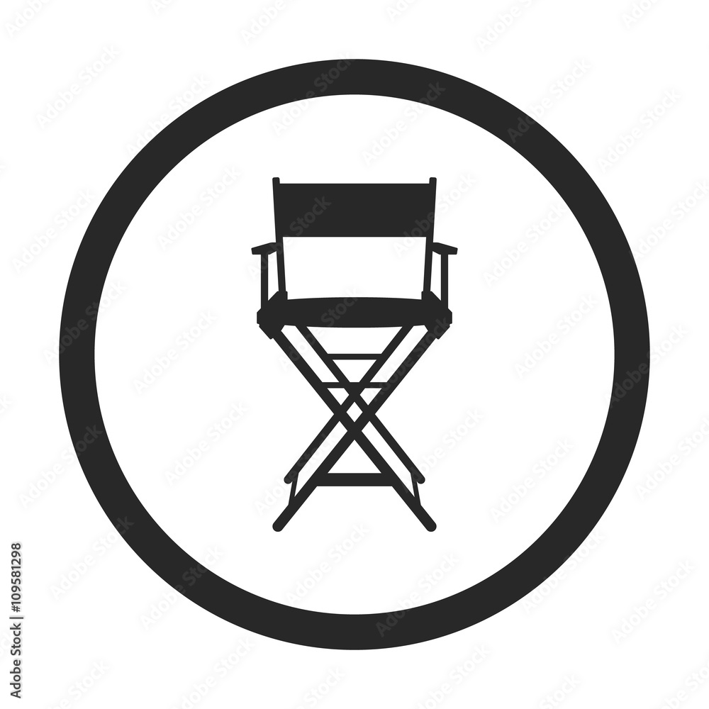 Movie director chair sign simple icon on background Movie director chair sign simple icon on background