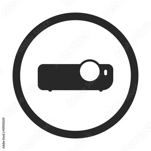 Movie projector sign simple icon on background