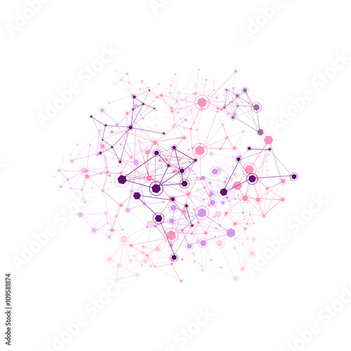 Global Network On White Background - Vector Illustration, Graphic Design Useful For Your Design
