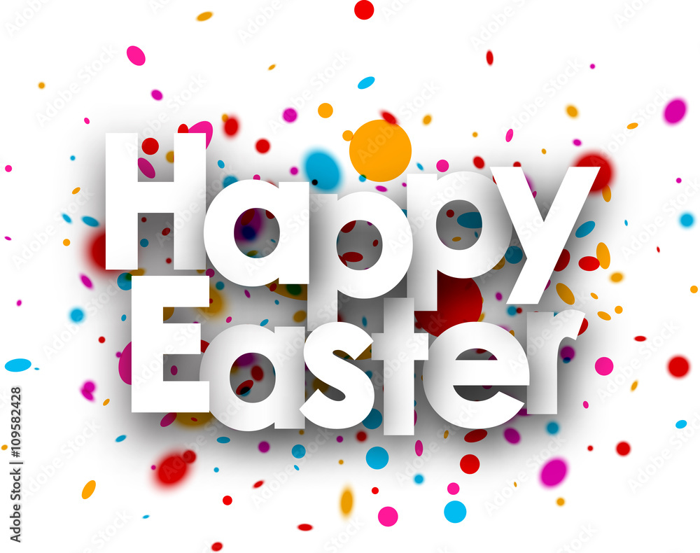 Happy easter paper background. Happy easter paper background.