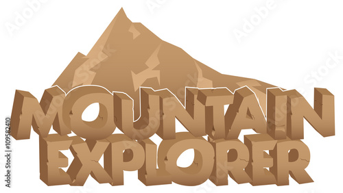 Mountain explorer made of stones.
