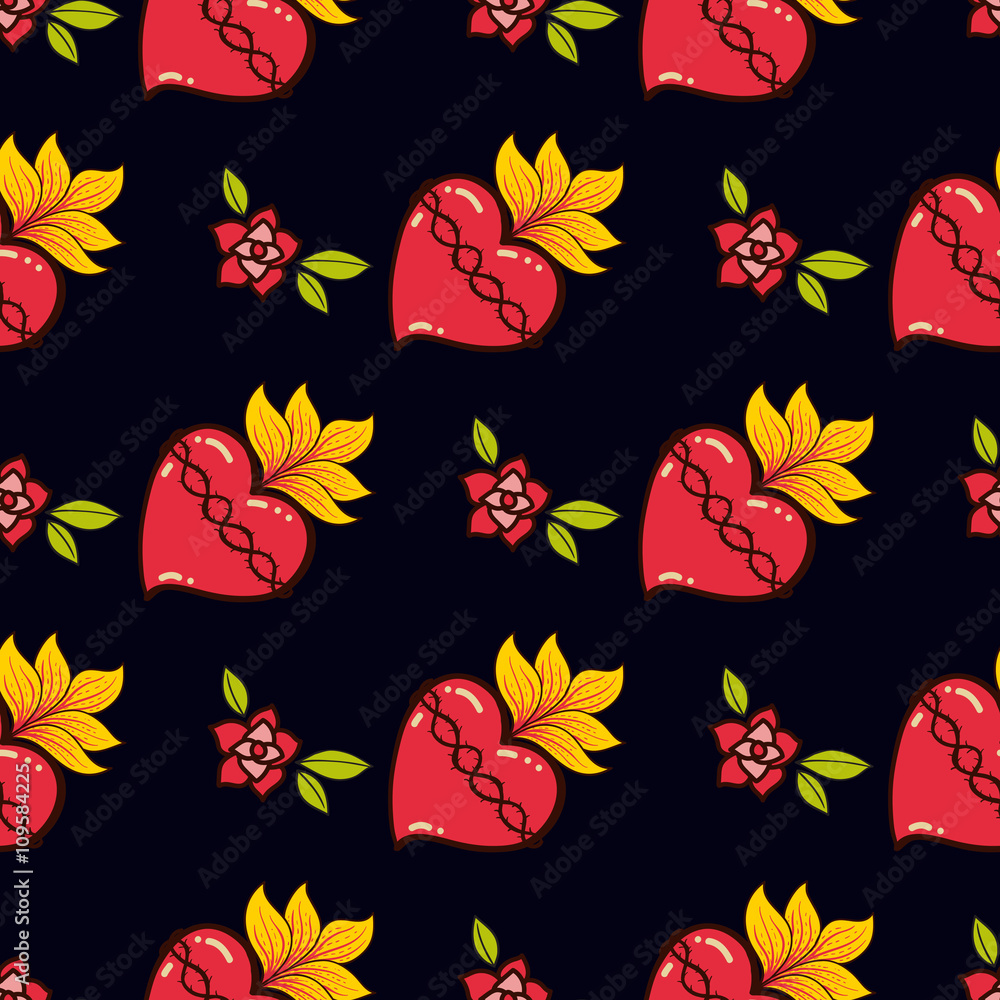 Sacred Heart print old schooll style. Sacred Heart print old schooll style.