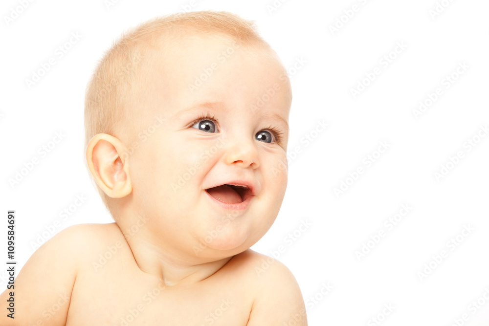 beautiful blonde hair blue eyes baby isolated on white beautiful blonde hair blue eyes baby isolated on white