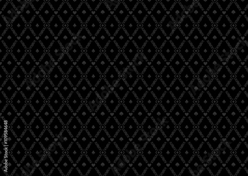 Luxury casino gambling poker background pattern with card symbols