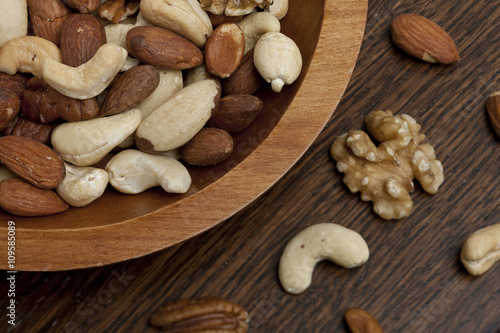 cropped bowl of mixed nuts
