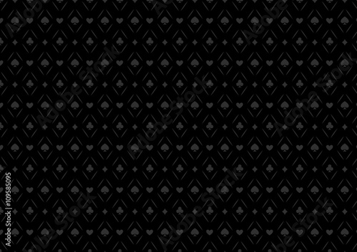 Luxury casino gambling poker background pattern with card symbols