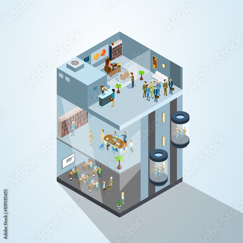 Modern Business Center Office Building