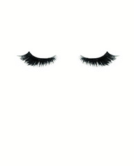Leinwandbilder Aquarell Gesicht false eyelashes. watercolor fashion illustration  © Anna Ismagilova