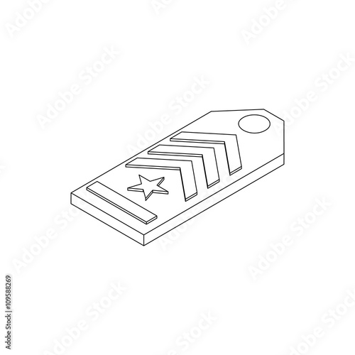 Shoulder strap icon, isometric 3d style