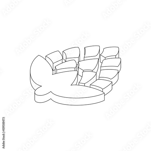 Hop icon, isometric 3d style 