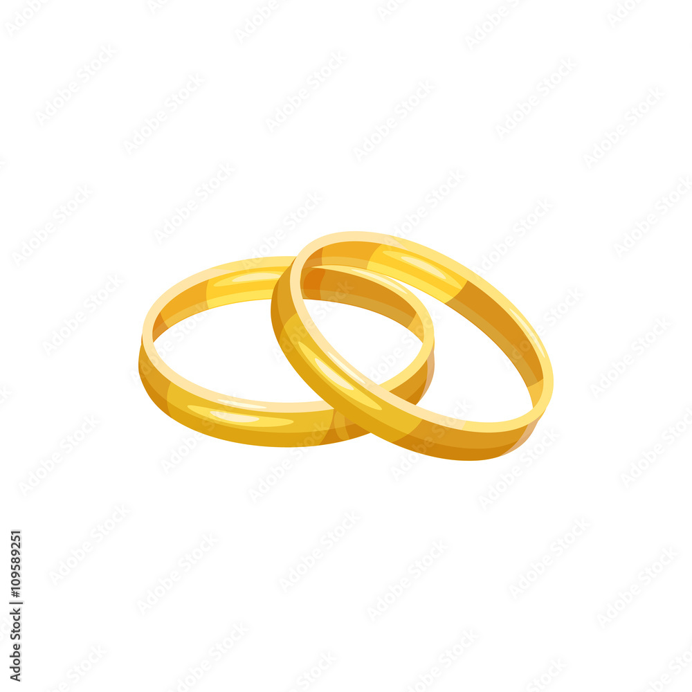 Wedding rings icon, cartoon style Wedding rings icon, cartoon style