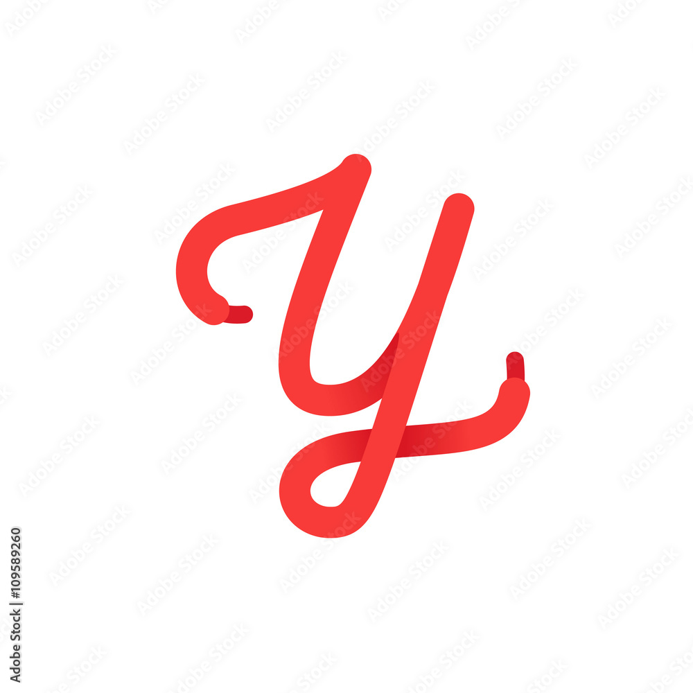 Y letter logo formed by shoe lace. Y letter logo formed by shoe lace.