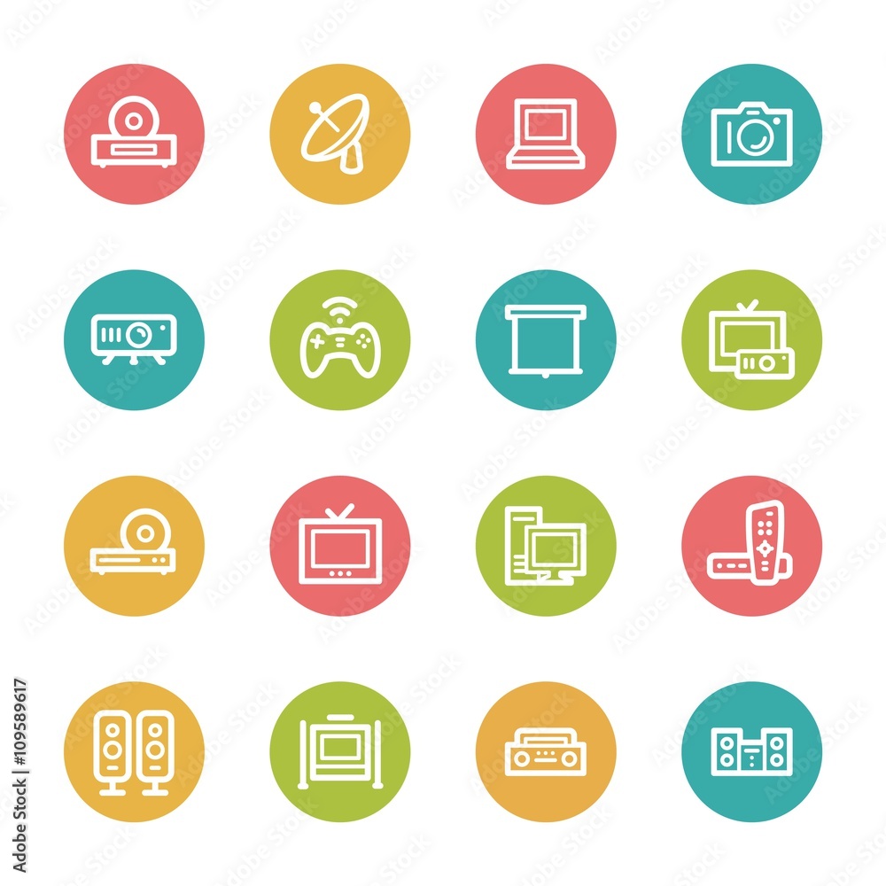Electronic Appliances Web Icons Electronic Appliances Web Icons