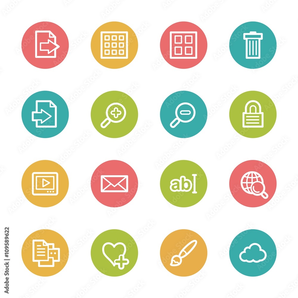 Image viewer web icons set Image viewer web icons set