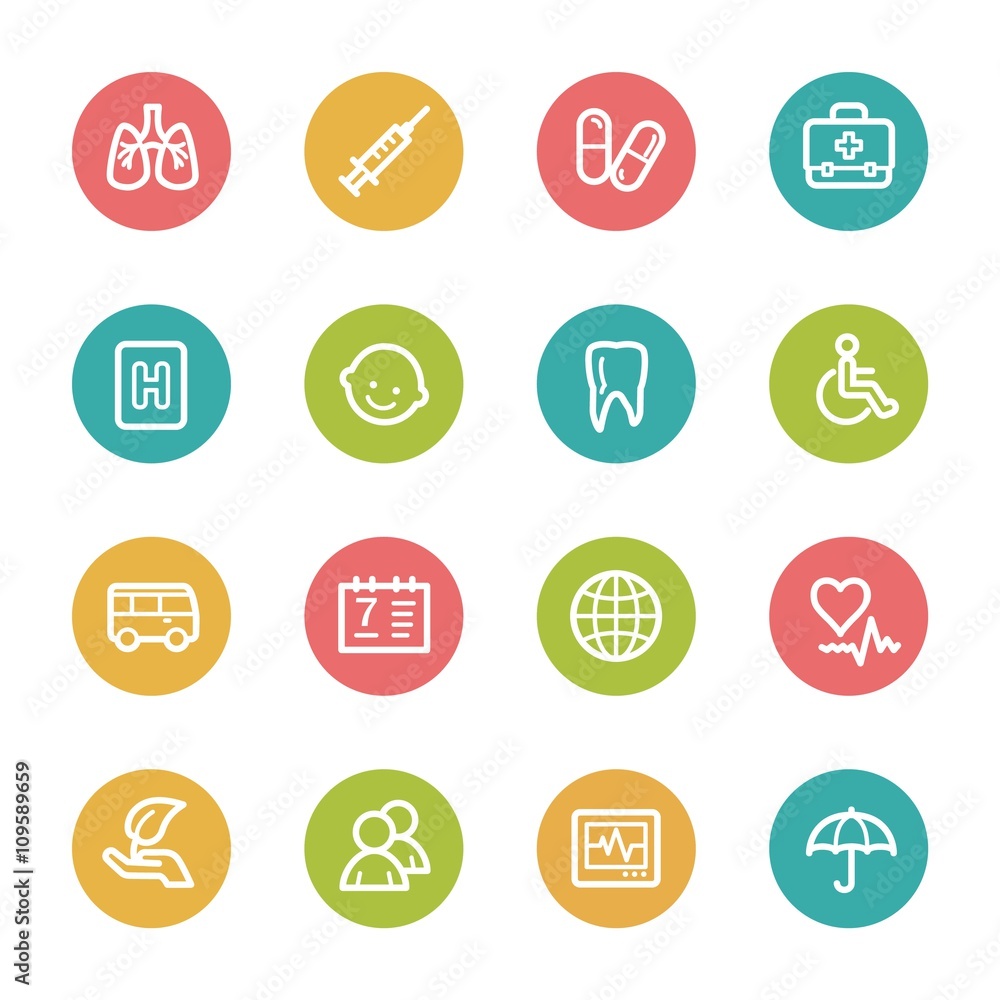 Medicine web icons set Medicine web icons set