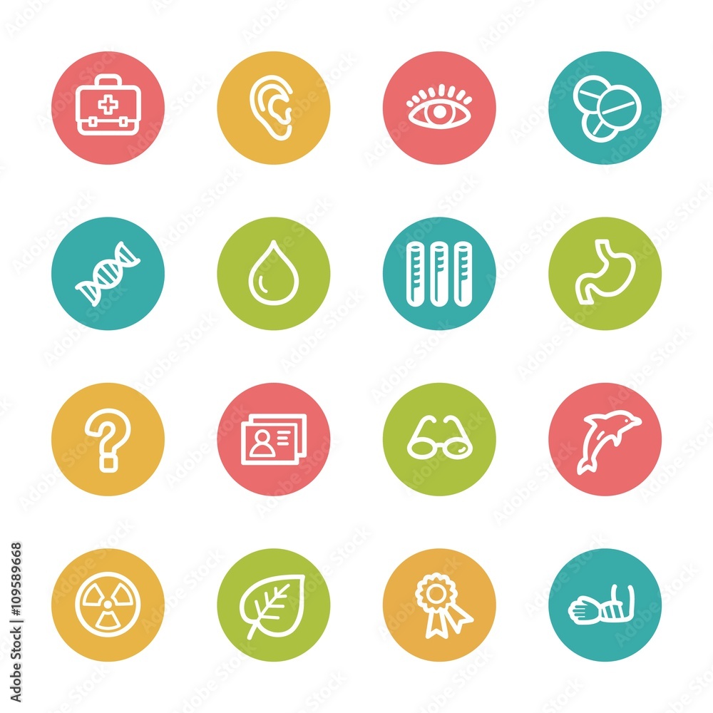 Medicine web icons set Medicine web icons set