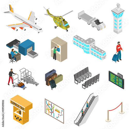 Airport Icons Set